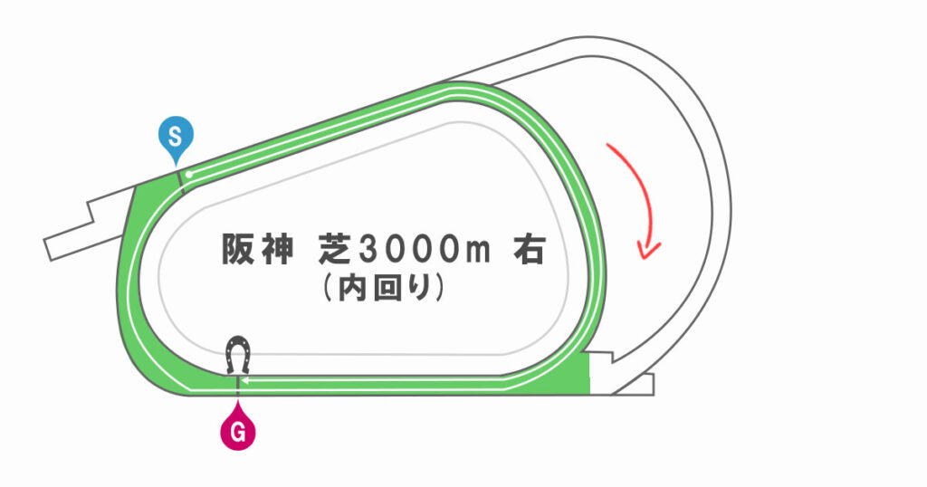 阪神芝3000ｍ　コース形態